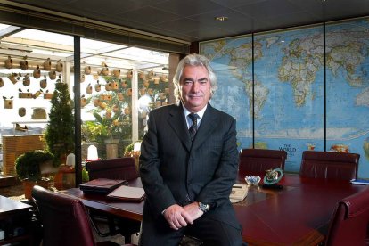 Manuel Lao Hernández, en su despacho de Tarrasa, cuando aún dirigía la empresa Cirsa.