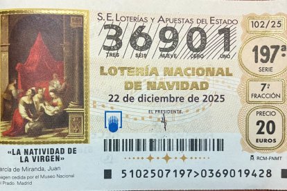 Décimo de lotería que juega desde hace años sin suerte el Grupo Ecologista Mediterráneo de Almería.