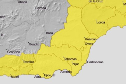 La Agencia Estatal de Meteorología ha activado los avisos amarillos en toda la provincia de Almería para el domingo.