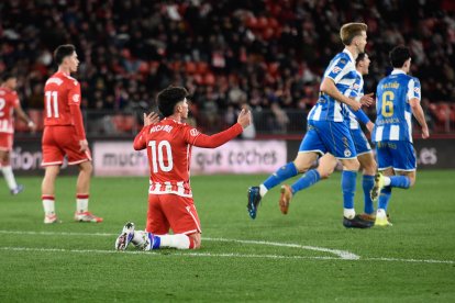 La desesperación del Almería viendo cómo se le iba la victoria contra el Deportivo.
