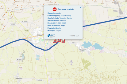 Imagen del corte de la A-7.