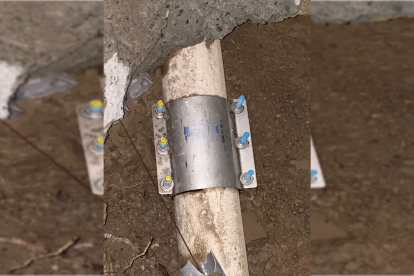 Tubería arreglada en la zona del Paseo de Almería