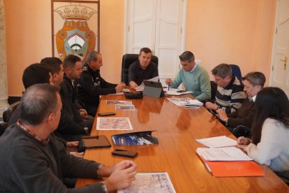 Reunión de coordinación sobre las obras.