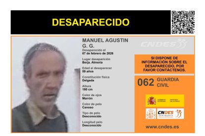 Cartel del Centro Nacional de Personas Desaparecidas.