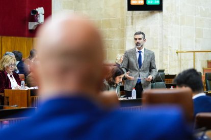 Ramón Fernández-Pacheco en el Parlamento de Andalucía.