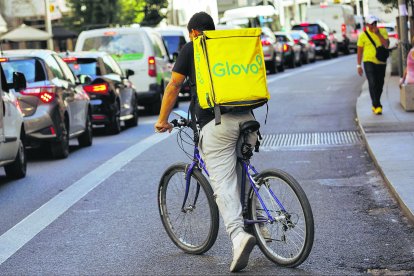 Un repartidor de Glovo.