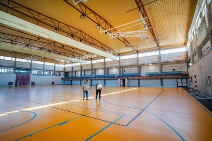 Nuevo suelo en el Pabellón Máximo Cuervo.