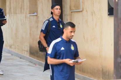 La llegada de Cristiano Ronaldo al Hotel Envía Almería Spa & Golf con el Al-Nassr.