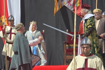 Uno de los momentos más espectaculares en la XI Recreación Histórica 'Los Reyes Católicos en Fiñana'.