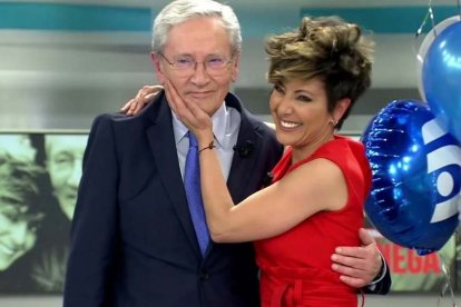 Sonsoles Onega con su padre, Fernando Onega.