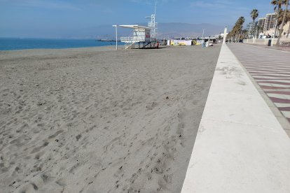 Vista de una playa de la capital almeriense