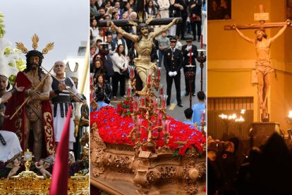 Tres hermandades salen a la calle el Martes Santo en Almería.
