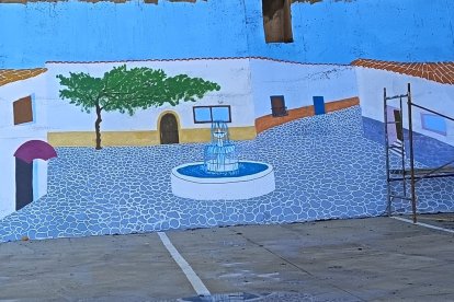 Mural elaborado en el marco del taller Carmen de Burgos