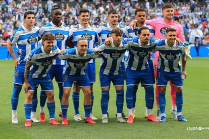 El once del Deportivo ante el Leganés.