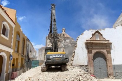 Imagen de la Iglesia de San Francisco tras la demolición de la torre.