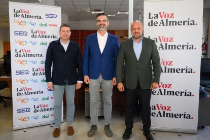 Desde la izquierda, José Nicolás Ayala (PSOE), Ramón Fernández-Pacheco (PP) y Rodrigo Alonso (Vox).