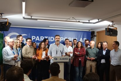 Intervención de Ramón Fernández-Pacheco en la sede del Partido Popular
