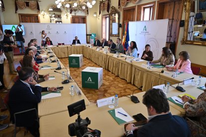 Reunión del Comité Ejecutivo Nacional de la Asociación Agraria de Jóvenes Agricultores (Asaja), celebrado en la Delegación del Gobierno de la Junta de Andalucía en Almería,