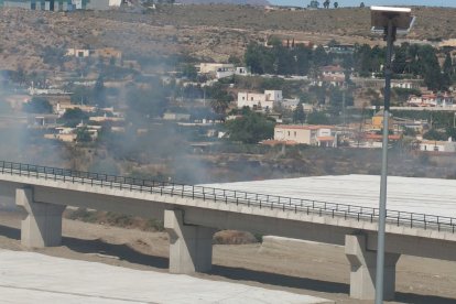 El incendio que ha afectado a Viator y Huércal.