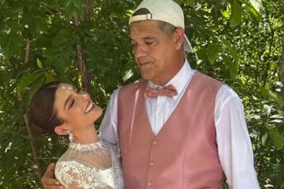 Frank Cuesta y Paloma Ramón el día de su boda.