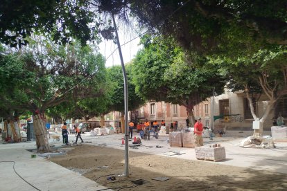 Imagen de archivo de las obras del Paseo de Almería