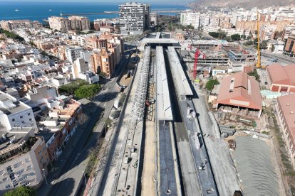 Obras del soterramiento en Almería