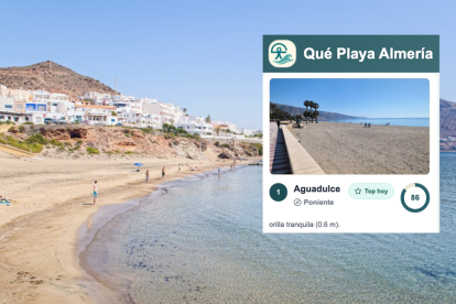 Imagen de archivo de una playa de San José y el ranking de 'Qué Playa Almería'.