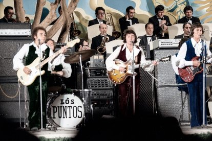 El grupo musical Los Puntos cuando participó en el Festival de la Canción de Almería en 1972, donde obtuvo el tercer premio.