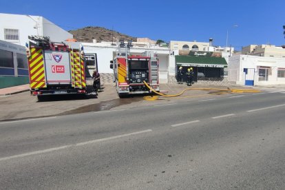 Intervención de los bomberos en el Pozo de los Frailes