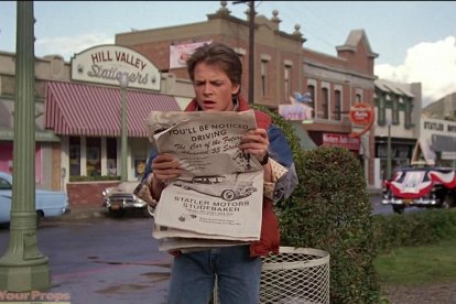 Michael J. Fox en un fotograma de 'Regreso al futuro'.
