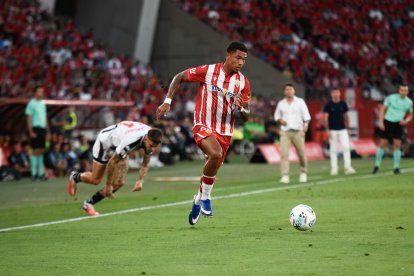 Daijiro Chirino en el Play Off de ascenso a Primera frente al Castellón.