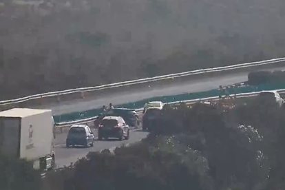 Retenciones en la A-7 a su paso por retamar por un accidente de tráfico.