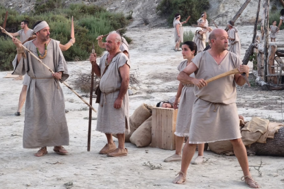 Una escena de la pasada recreación histórica.