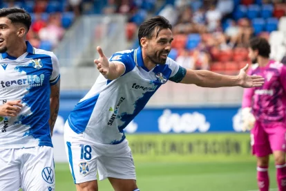 El delantero catalán marcó llegando así a los 50 goles en Segunda División.