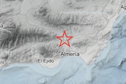 Terremoto esta mañana en la provincia de Almería.