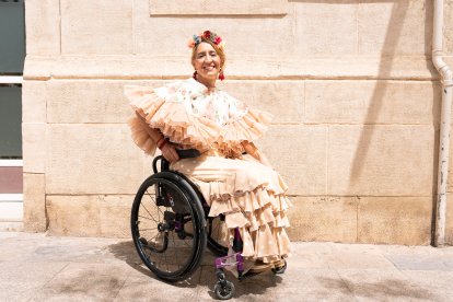 Laura Ainoa Márquez al terminar el concurso de Trajes de Flamenca de LA VOZ