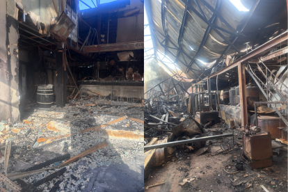 Como quedaron las naves el día del incendio el 13 de agosto