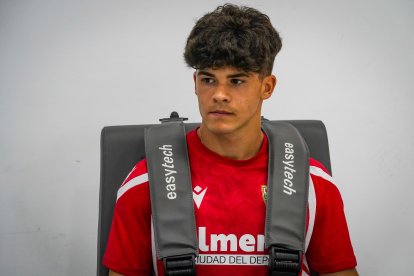 Quim Junyent, el día que llegó a la UD Almería.