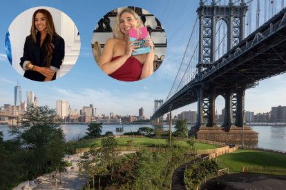 El icónico puente de Manhattan, la artista plástica Ingrid Haubrich y la periodista y escritora Guadalupe Sánchez.