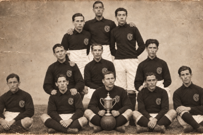 Equipo del Sporting Club almeriense, vencedor de la I Copa de Almería en 1910