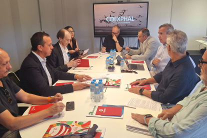 Reunión de Coexphal con el director de Renfe Mercancías y el subdelegado del Gobierno.