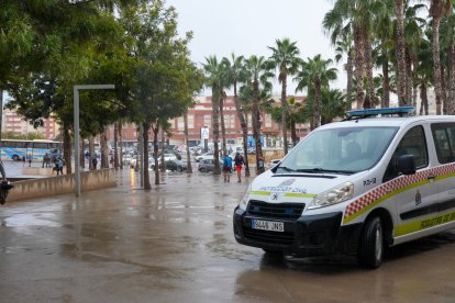 Lluvia en Roquetas de Mar.