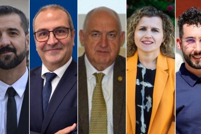 De izquierda a derecha, Miguel Company, Felipe Cañadas, Gabriel Aguilera, Verónica Márquez y Pablo Román.