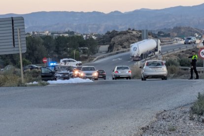 Lugar del incidente en uno de los accesos al pueblo de Albox.