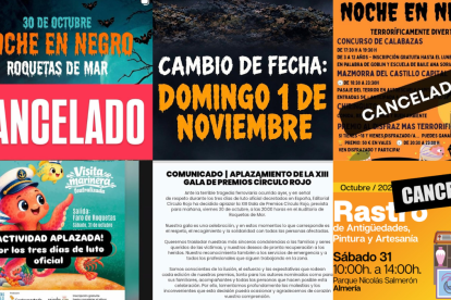 Diferentes cancelaciones en la provincia de Almería.