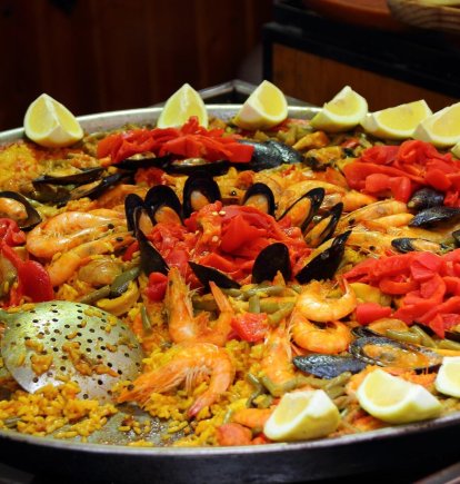 Paella de marisco.