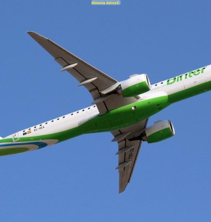 EMBRAER E195-E2 de Binter en la ruta Almería-Gran Canaria