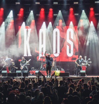 Kaos Urbano, que estarán en Albox, durante un concierto en A Candeloira en ediciones anteriores.