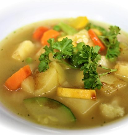 Sopa de verduras.