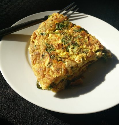 Tortilla de espinacas.